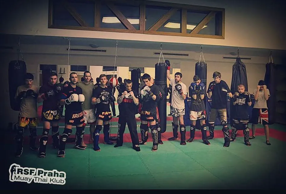 Trénink thajského boxu - momentka